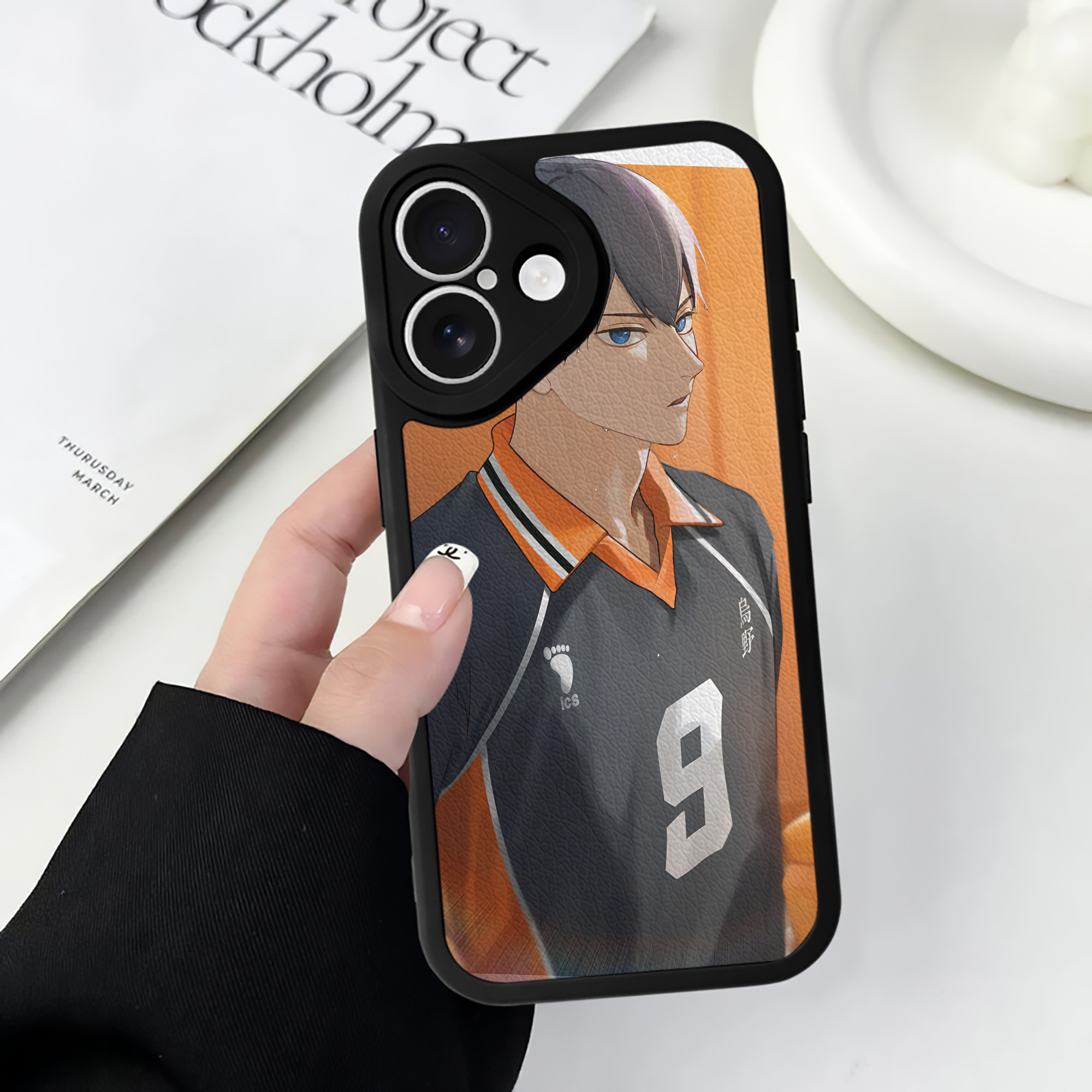 （画像用） ハイキュー!! Haikyu!! 【iPhone 16シリーズ対応】シリコンスマホケース（レザー調） 材質：シリコン